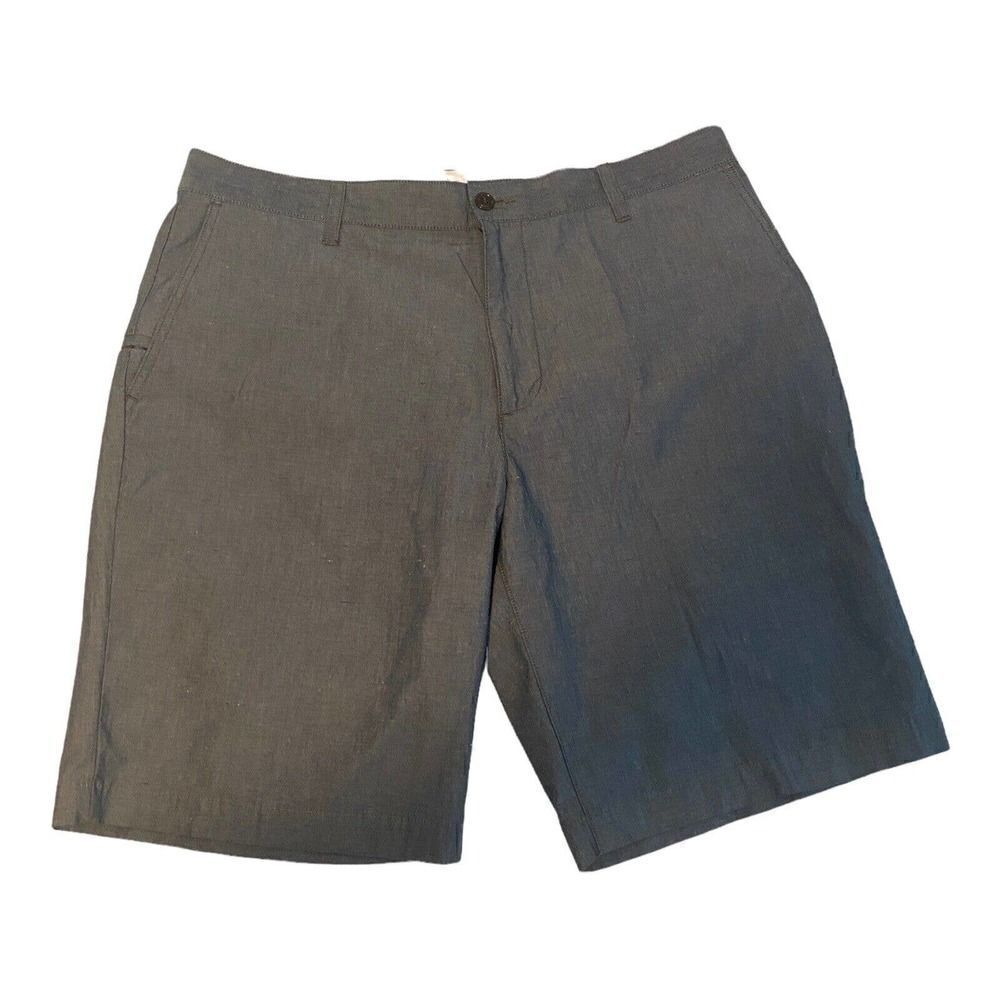 COPY - Dockers Shorts Mens Size 38 Blue Speckled Chino Khaki Casual Preppy Flat…